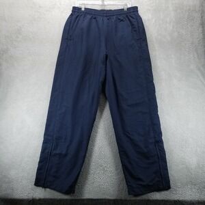 VTG Nike Pants Mens L Blue Windbreaker‎ Track Lined Ankle Zip Y2K Nylon